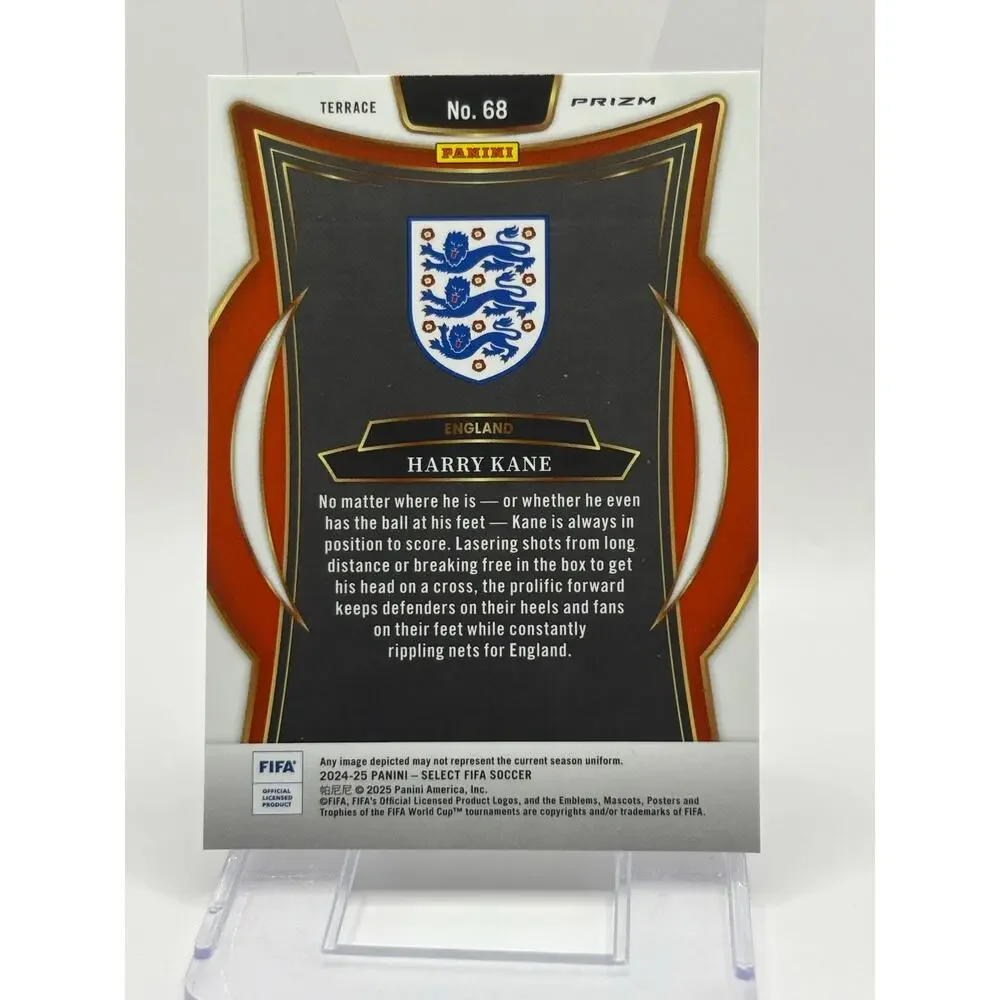 2024-25 Panini Select FIFA Harry Kane Terrace Red White Blue Refractor England
